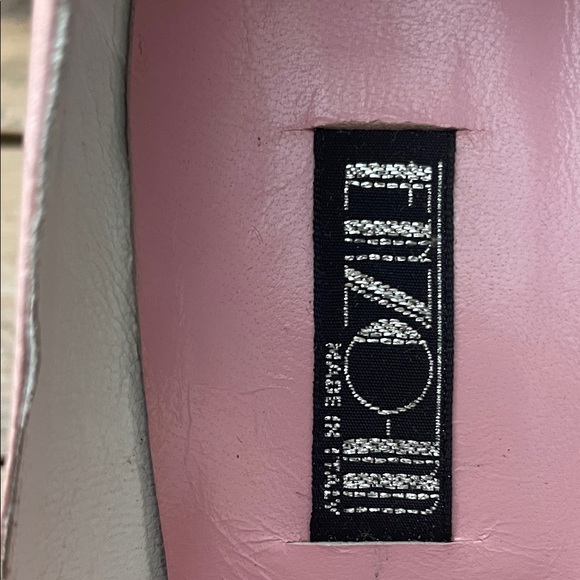 Vintage Enzo Angiolini Enzo 2  Pink Heels with Bow Detail very vintage - Picture 4 of 12